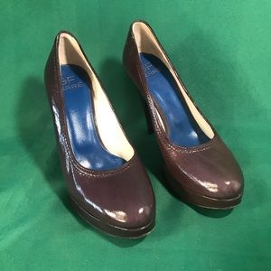 Ferrer Blue Platform Pumps